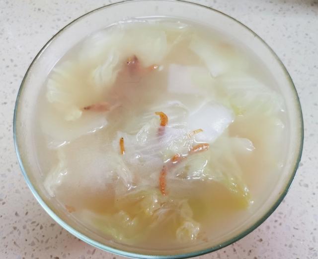 超简单快手的海米白菜汤的做法