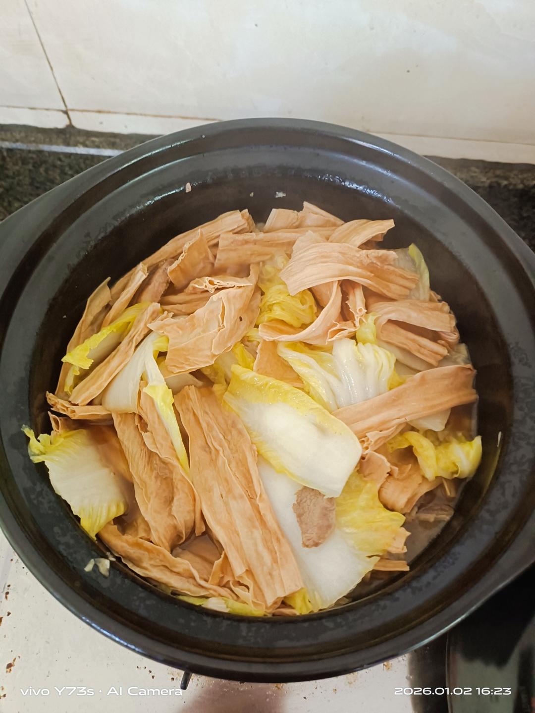 白菜腐竹煲