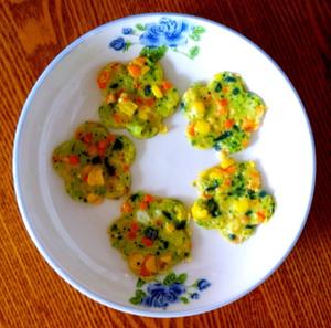宝宝辅食：营养多彩蔬菜鸡蛋小饼的做法 步骤6