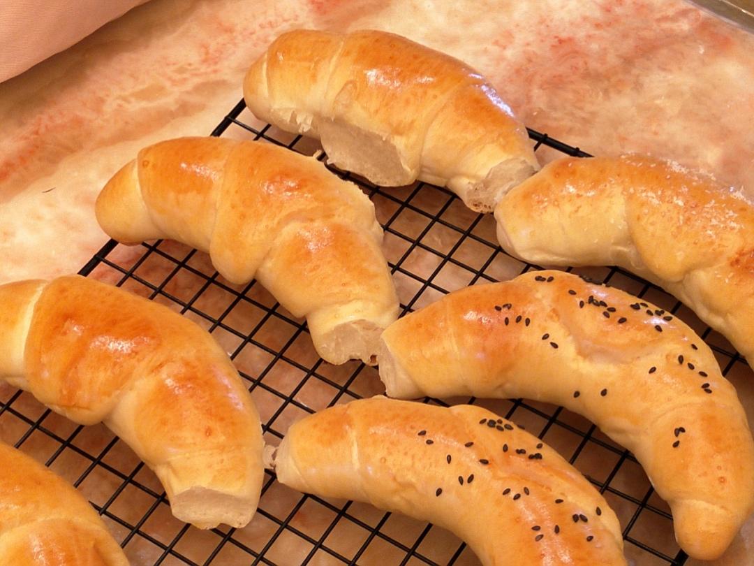 手揉小小牛角包🥐（牛奶面包配方）