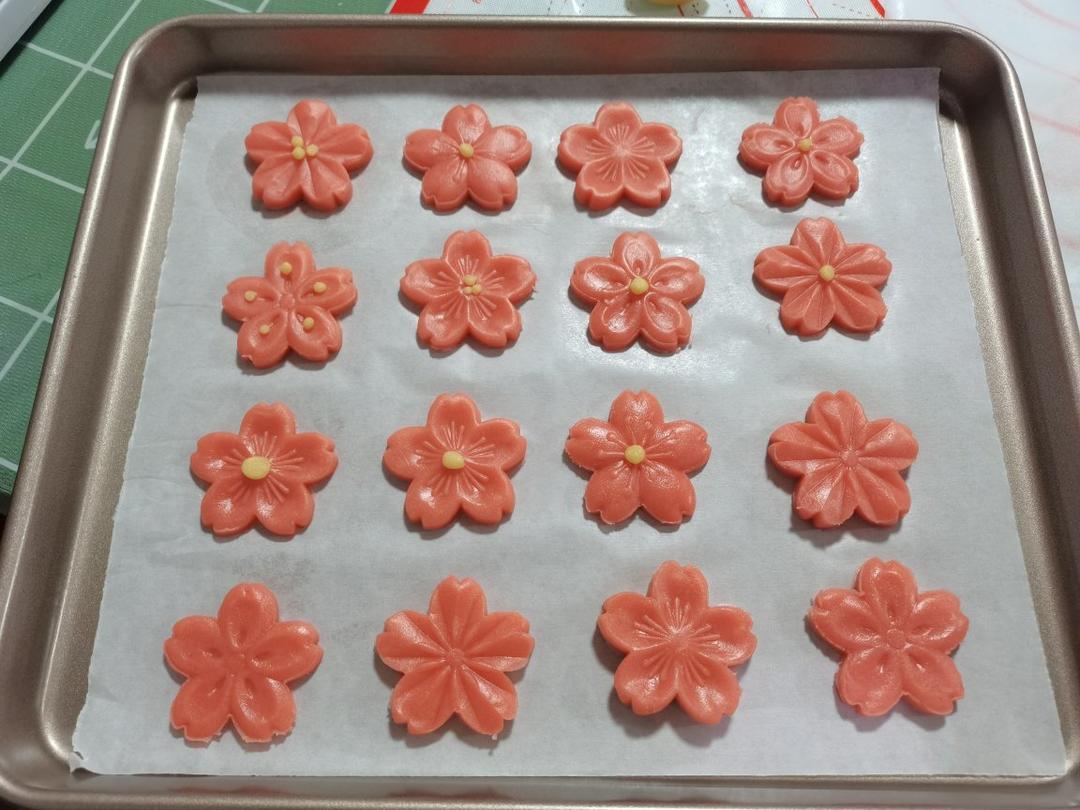 ♨️酥香味美🌸春之樱花曲奇，无需模具也能做