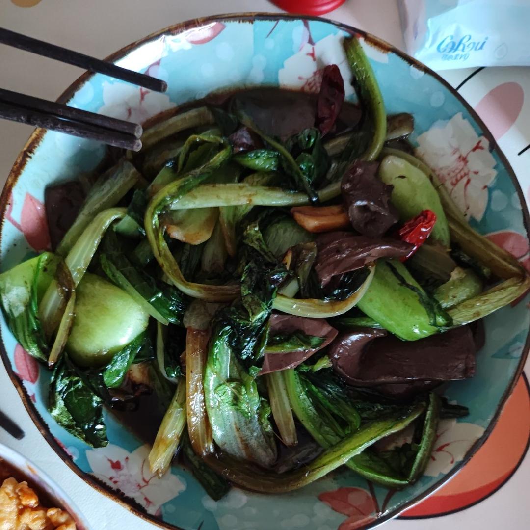 家常炒鸭血