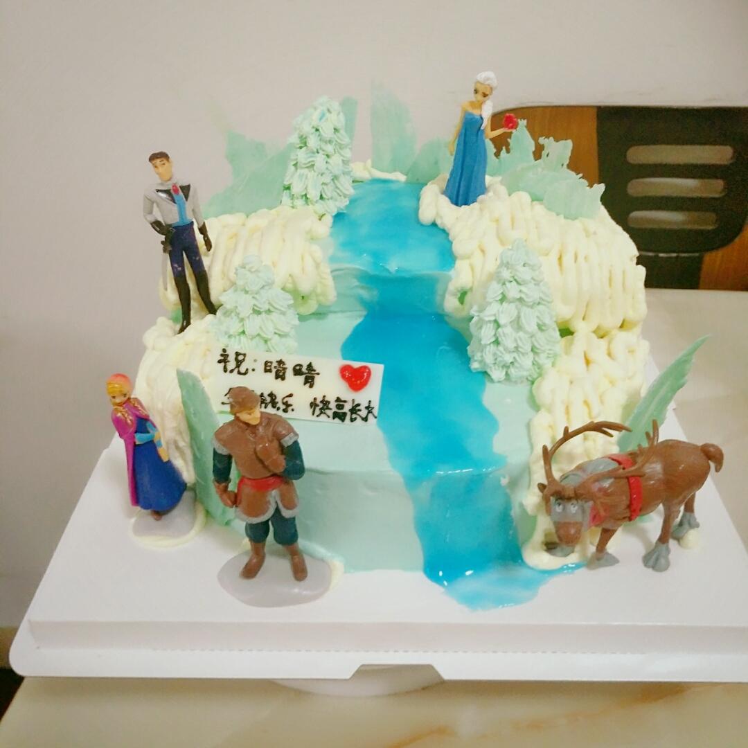 冰雪奇缘主题蛋糕