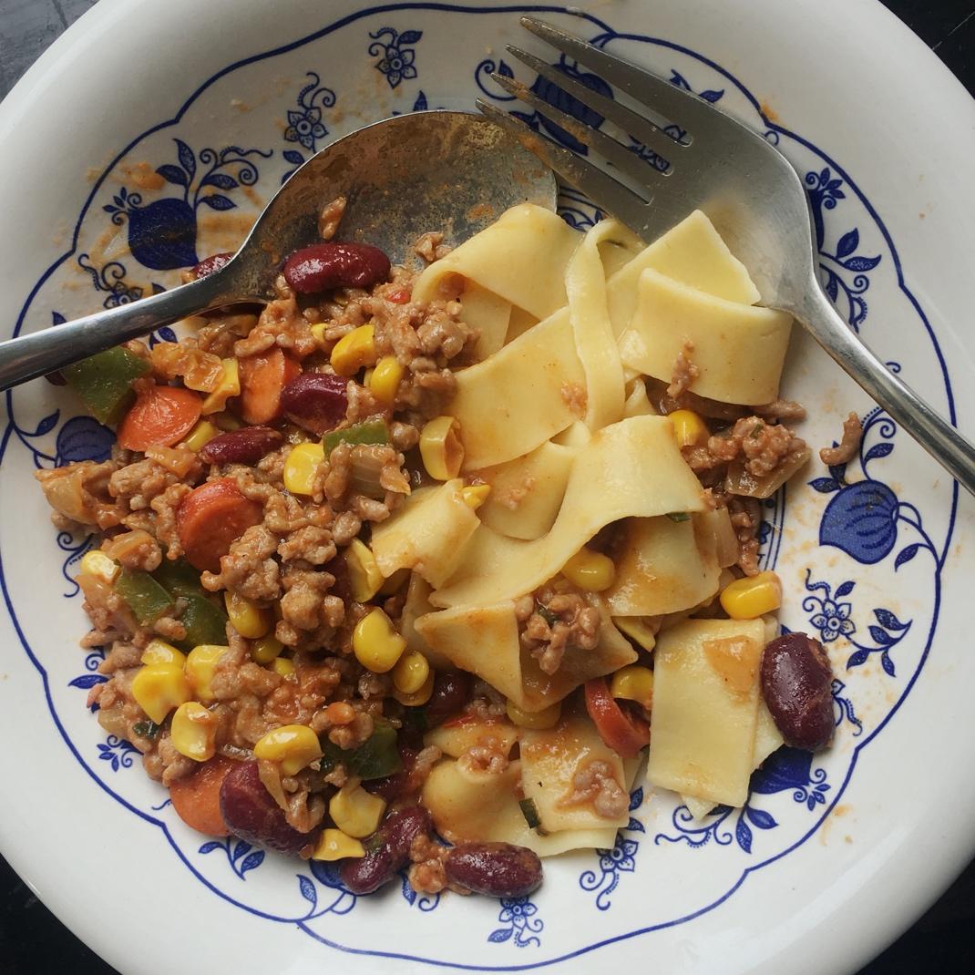 自制手工宽卷意面