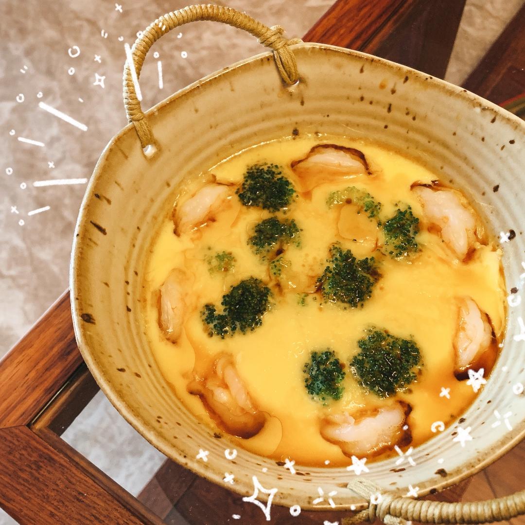 西兰花虾仁豆腐蒸蛋