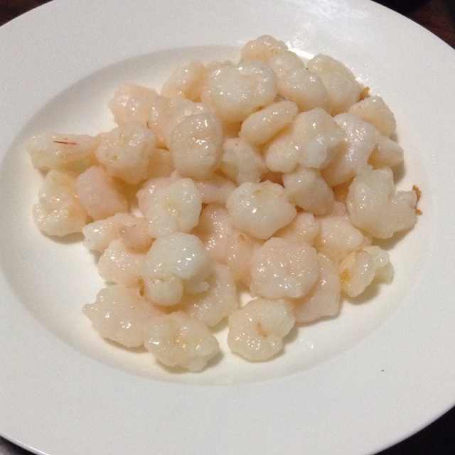 水晶龙虾仁做的沙拉汁拌秋葵