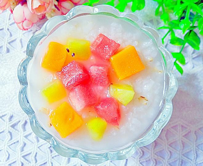 简约之美#水果冰粥的做法