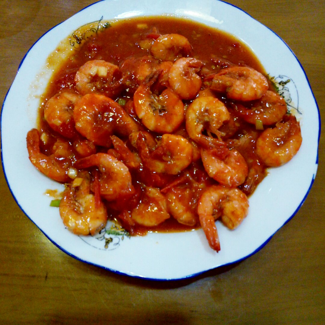 音为爱做的番茄虾