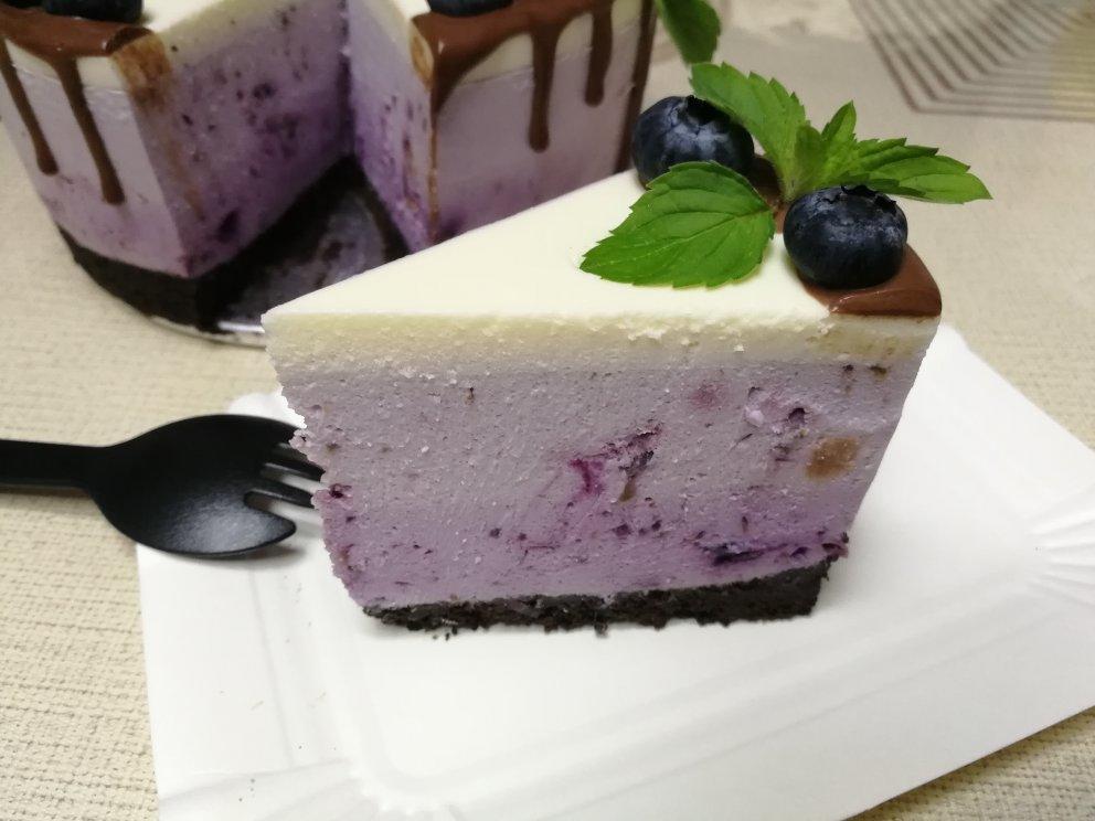 渐变蓝莓冻芝士蛋糕（免烤）