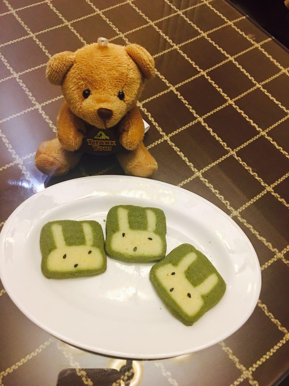 抹茶兔兔曲奇（比熊猫简单！超详细实物图+超良心手绘图）