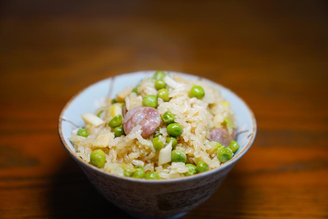 夏季菜—立夏饭（鲜笋香肠豌豆饭）