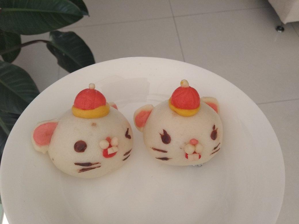 年夜饭鼠来运转造型馒头卡通馒头@卡通包