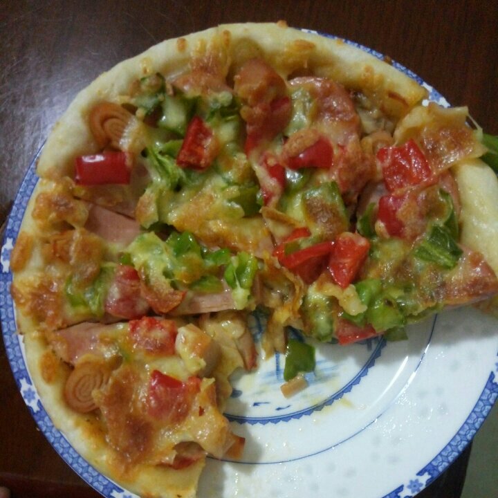 6寸培根虾仁披萨