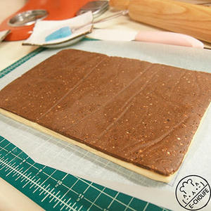 巧克力杏仁奶油棋盘饼干的做法 步骤10
