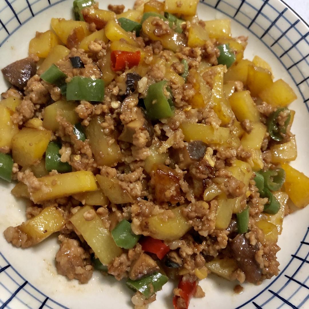 ㊙️香菇土豆肉沫拌饭❗️比外卖还好吃