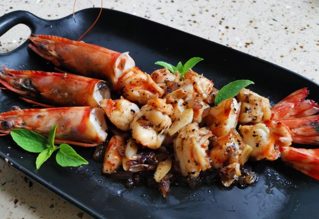 小羽私厨之黄油煎虾