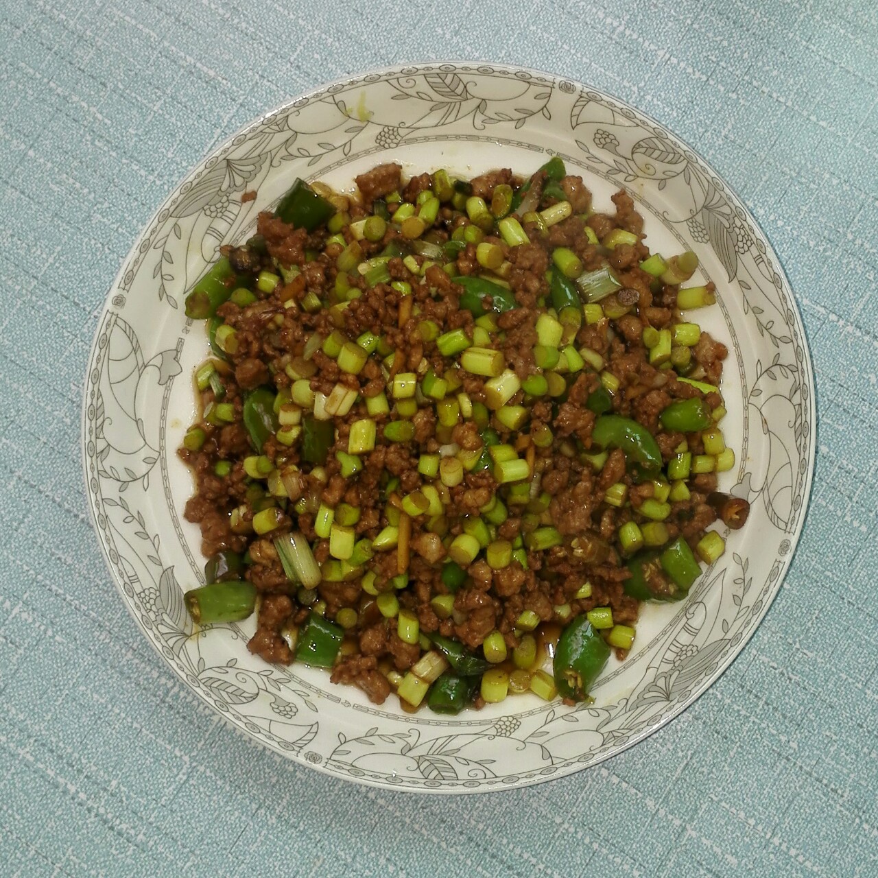 下饭菜～蒜苔肉末