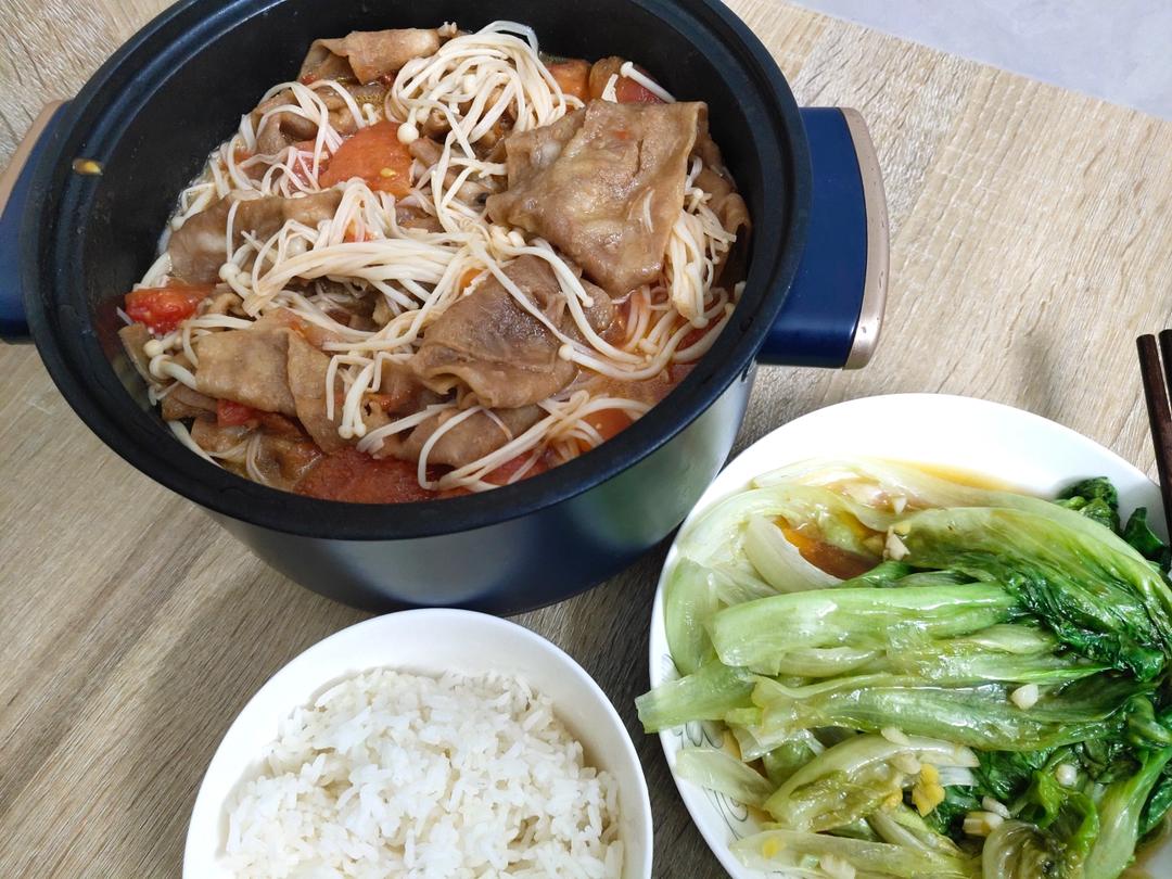 无敌下饭的番茄金针菇肥牛‼️做法简单0失败