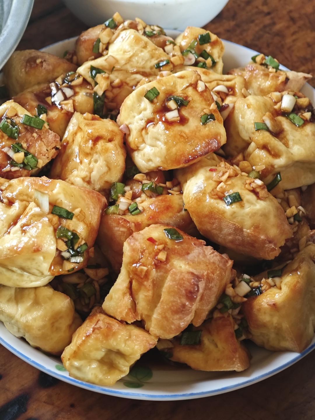 一定要试！空气炸锅炸豆腐！