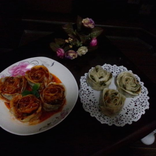玫瑰花饺子