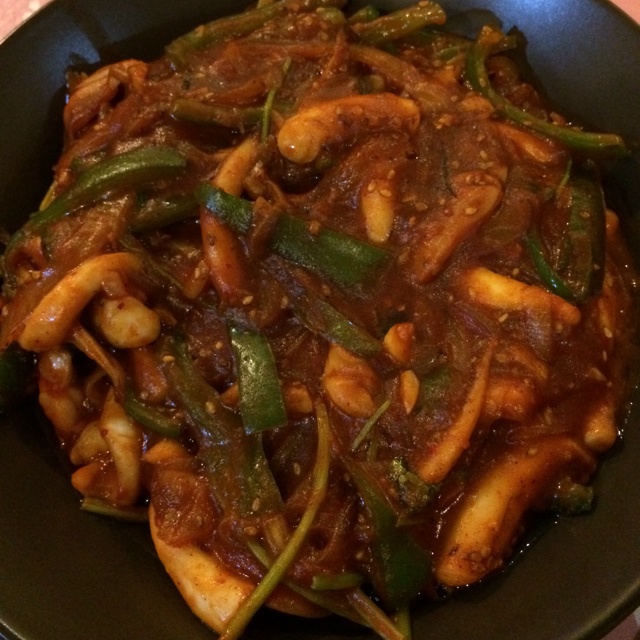 韩式辣酱炒鱿鱼