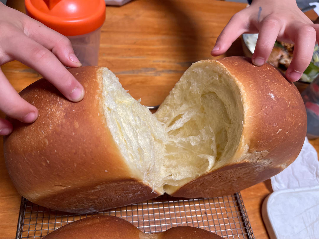 夺命软吐司(๑´ڡ`๑)超软拉丝极速方便的一次发酵吐司