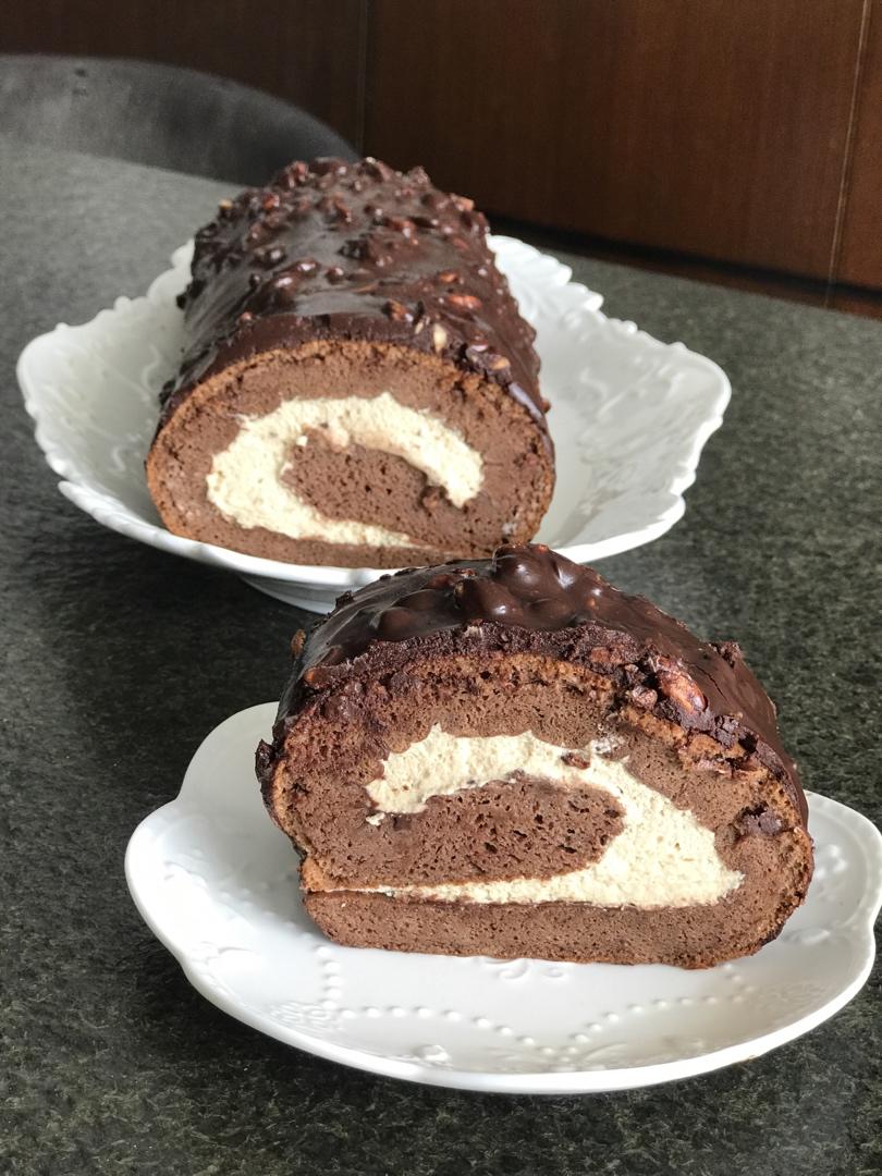 小雨点hgud做的梦龙蛋糕卷巧克力脆皮蛋糕卷bypinkrabbit