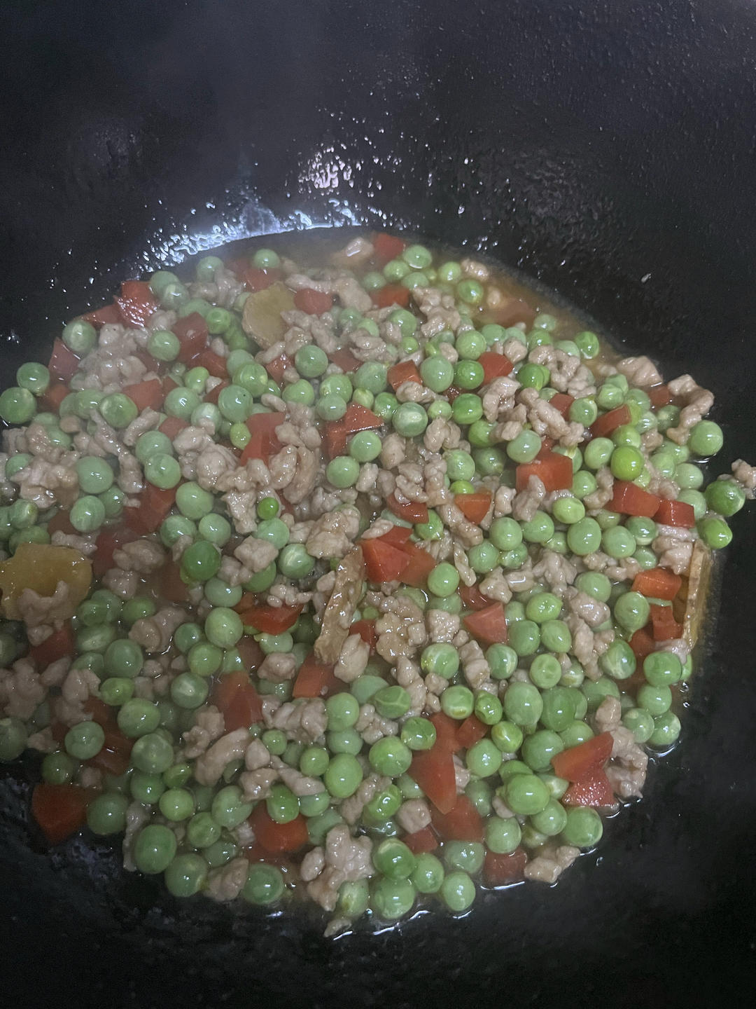豌豆炒肉末