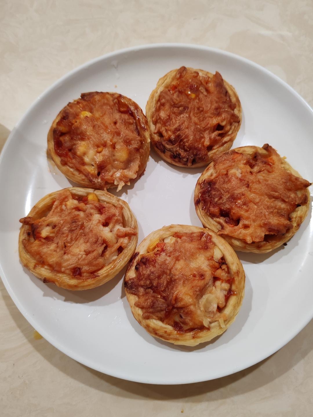 酥脆掉渣的蛋挞皮迷你小披萨，一口就爱上