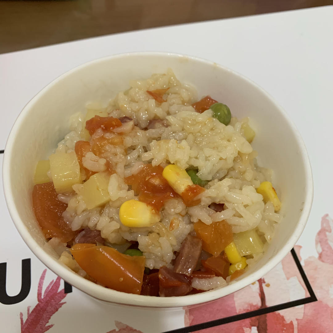 有菜有肉有主食🍅番茄焖饭【松下分体式饭煲】