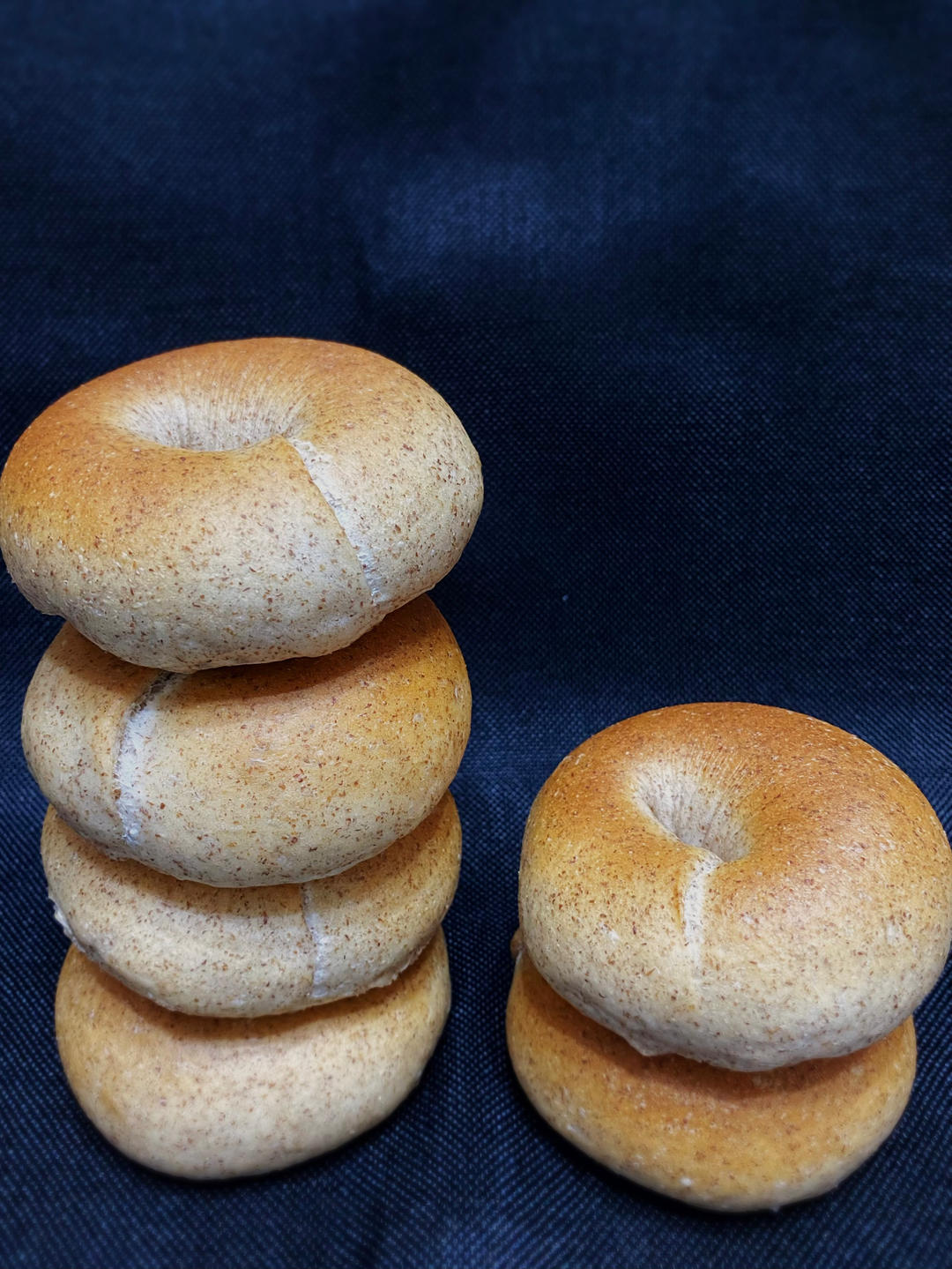 （无油）全麦黑麦贝果bagel~咬劲十足，越嚼越香