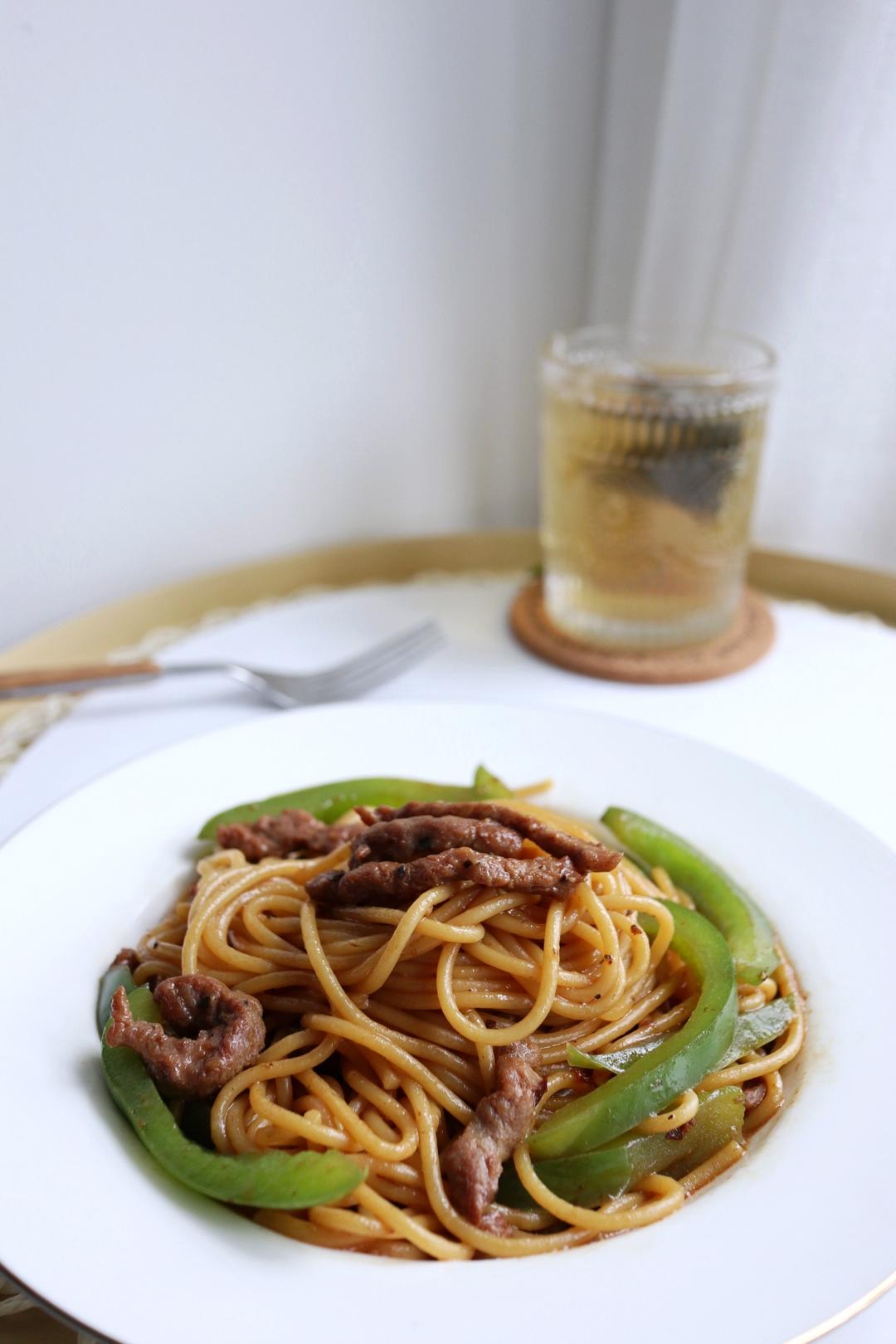 比餐厅好吃的黑椒牛柳意面🍝零失败简单教程