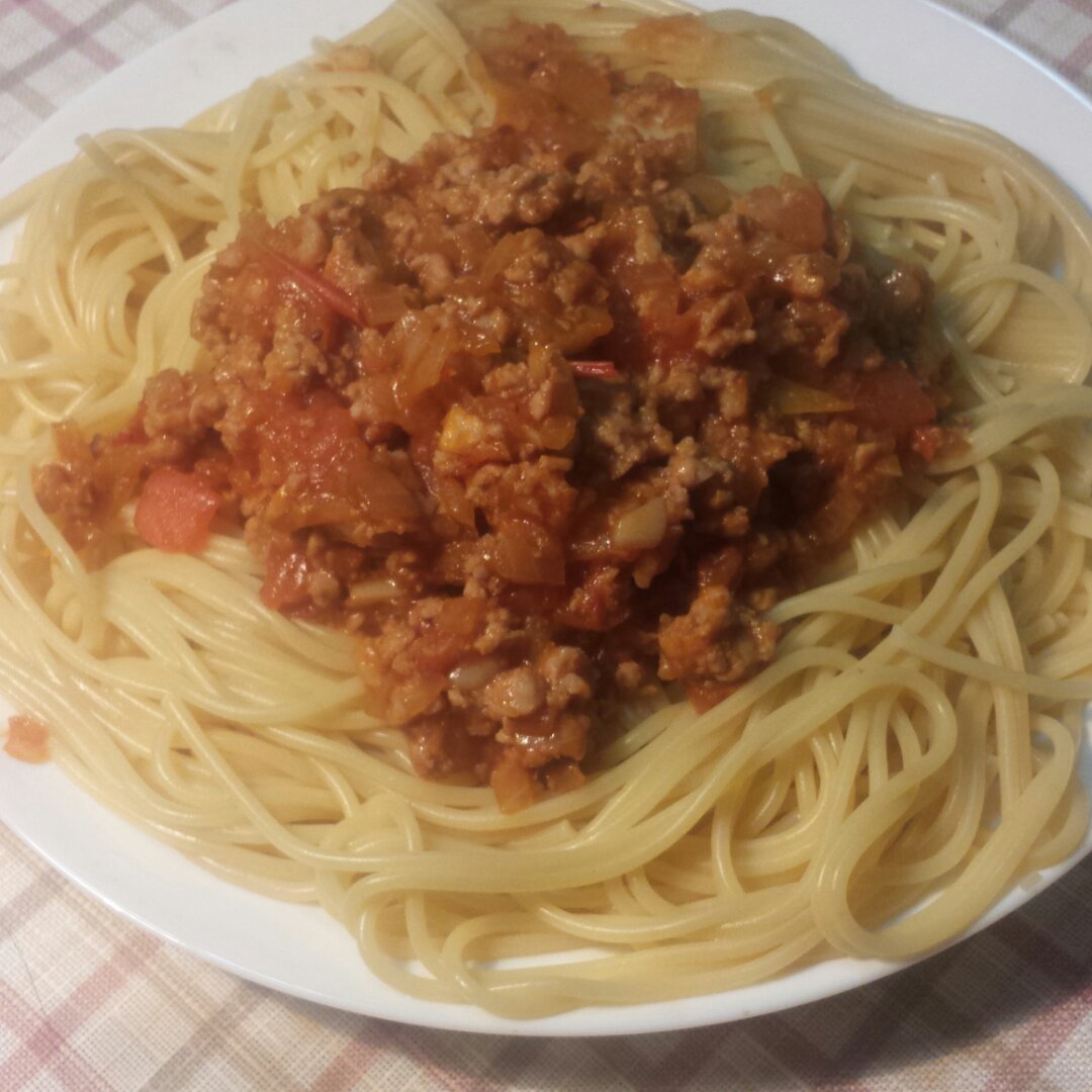 蕃茄蘑菇肉酱意大利面