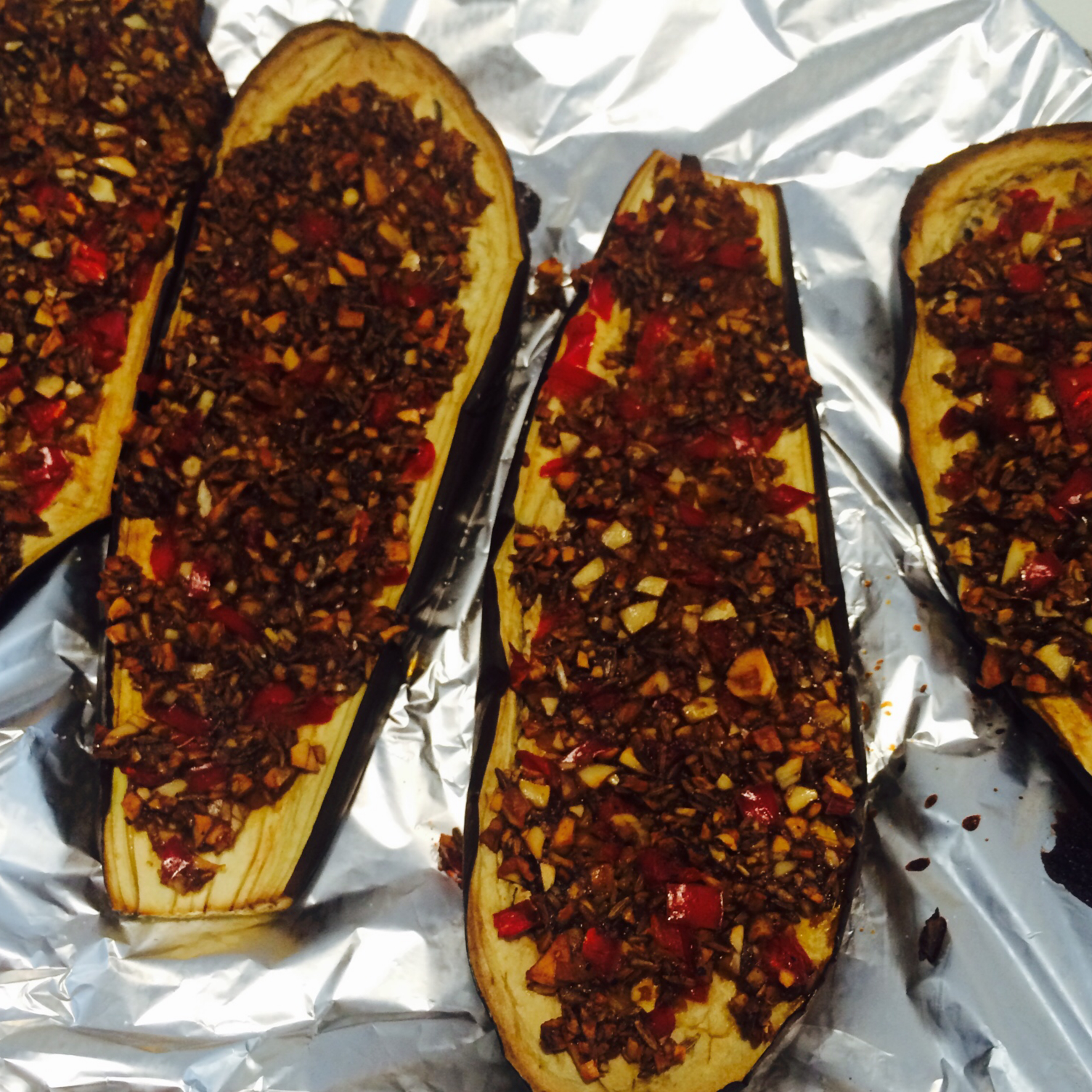 微波炉做出街头烧烤风的茄子