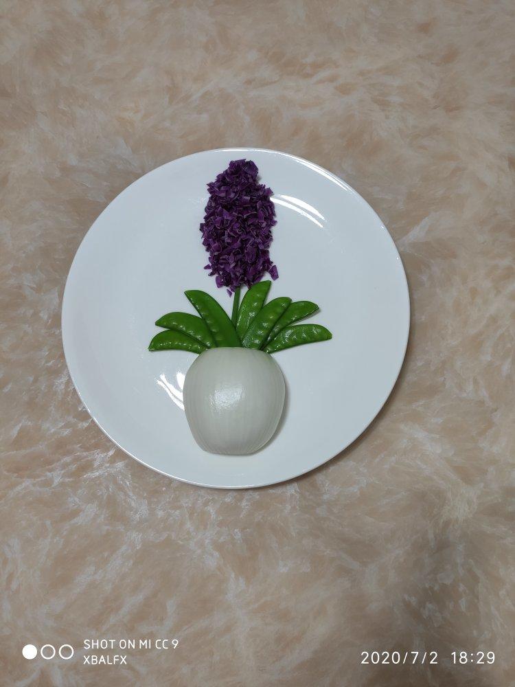 我的蔬果盘画（梅，兰，竹，菊四君子）