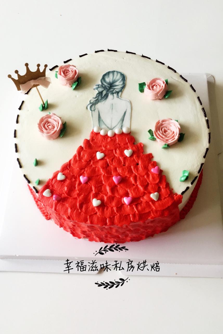 淡奶油裱花蛋糕