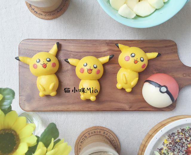 卡通馒头(皮卡丘&精灵球)--原创的做法