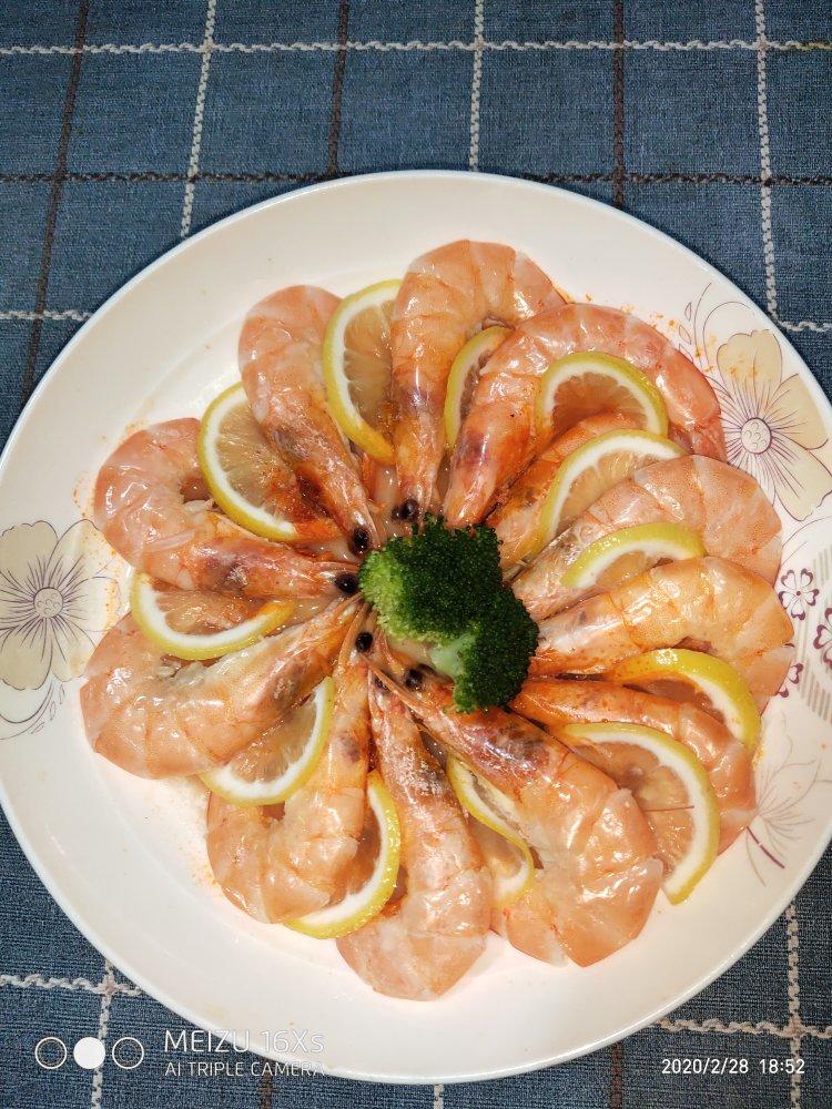 柠檬蒸对虾