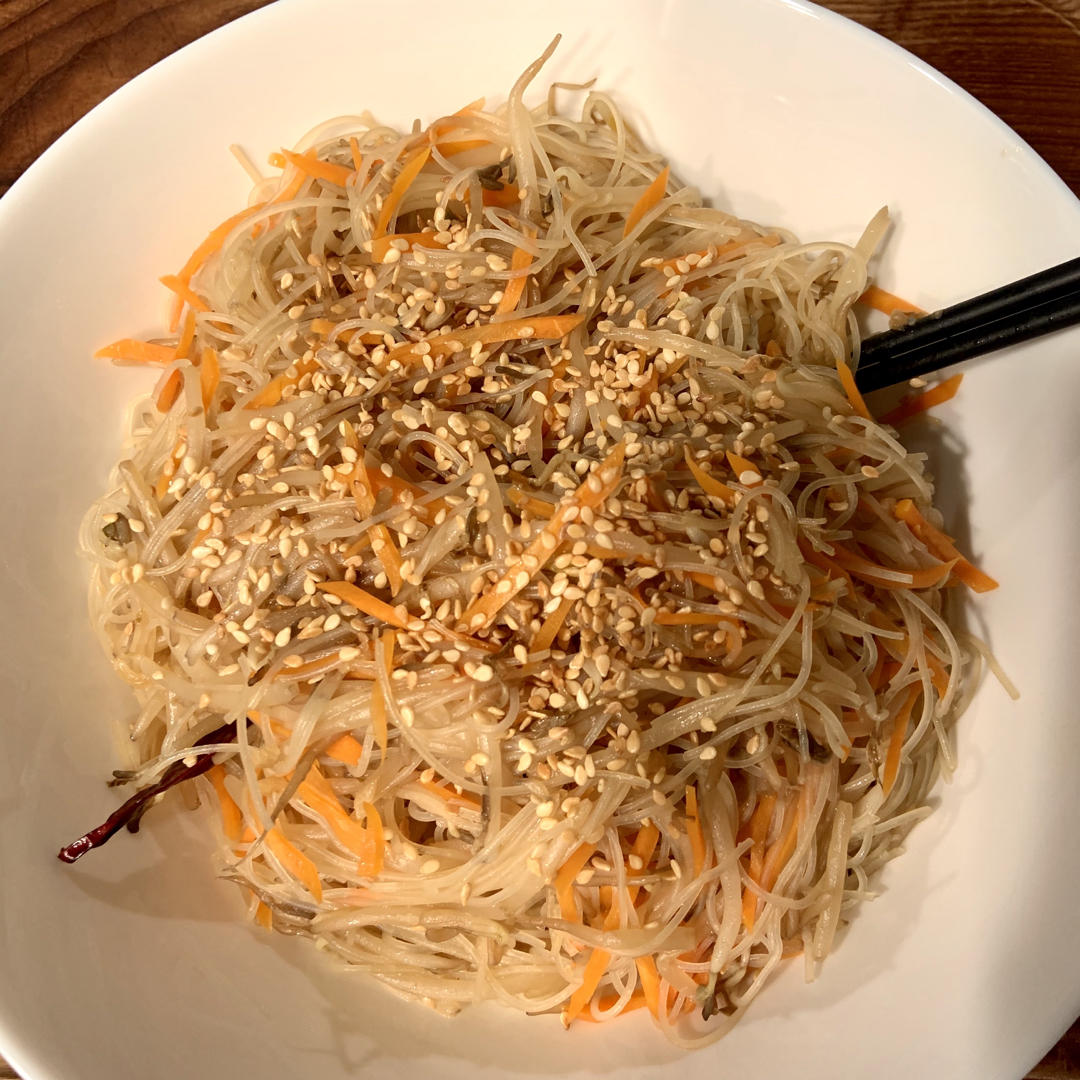 豆芽炒粉丝