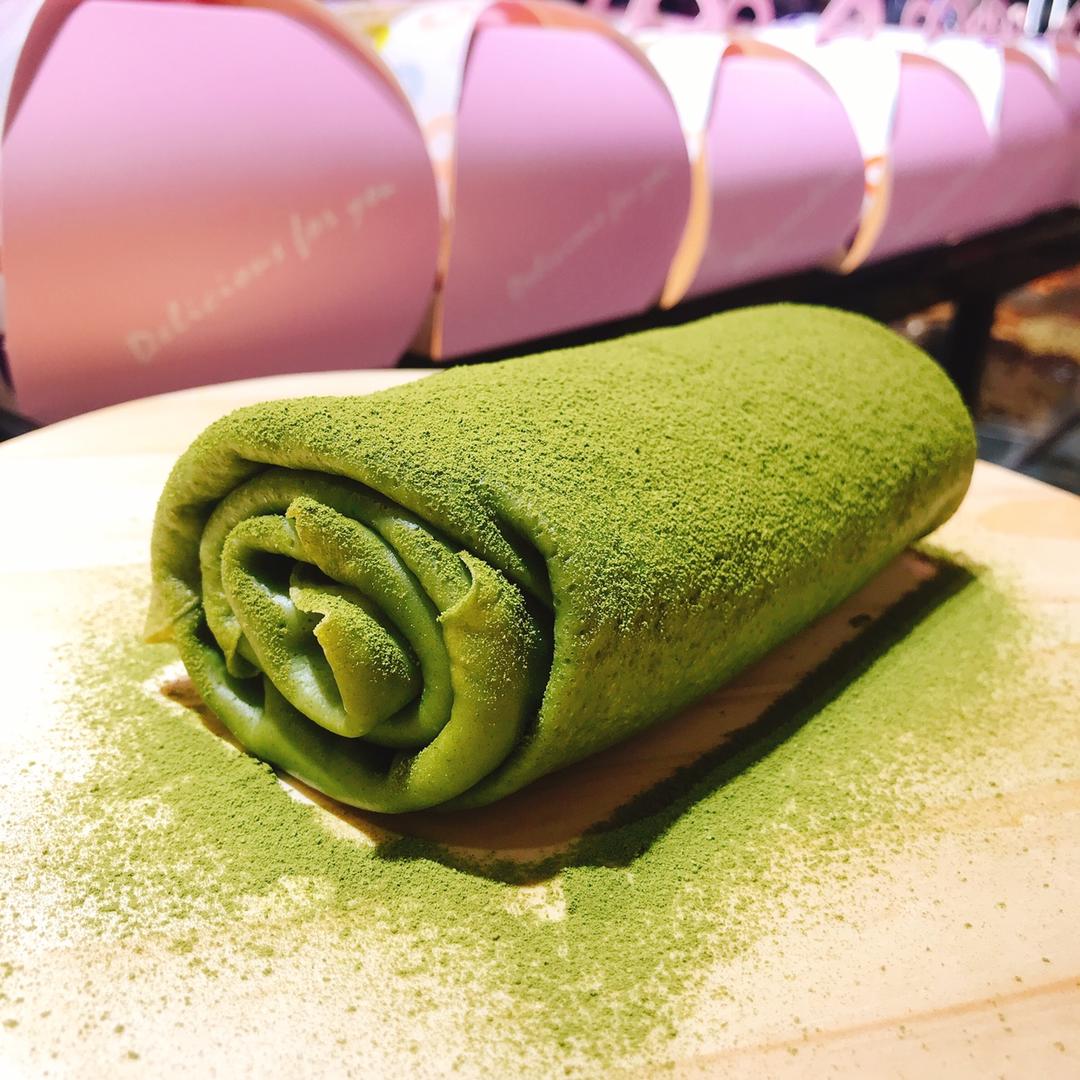 网红食谱│抹茶毛巾卷