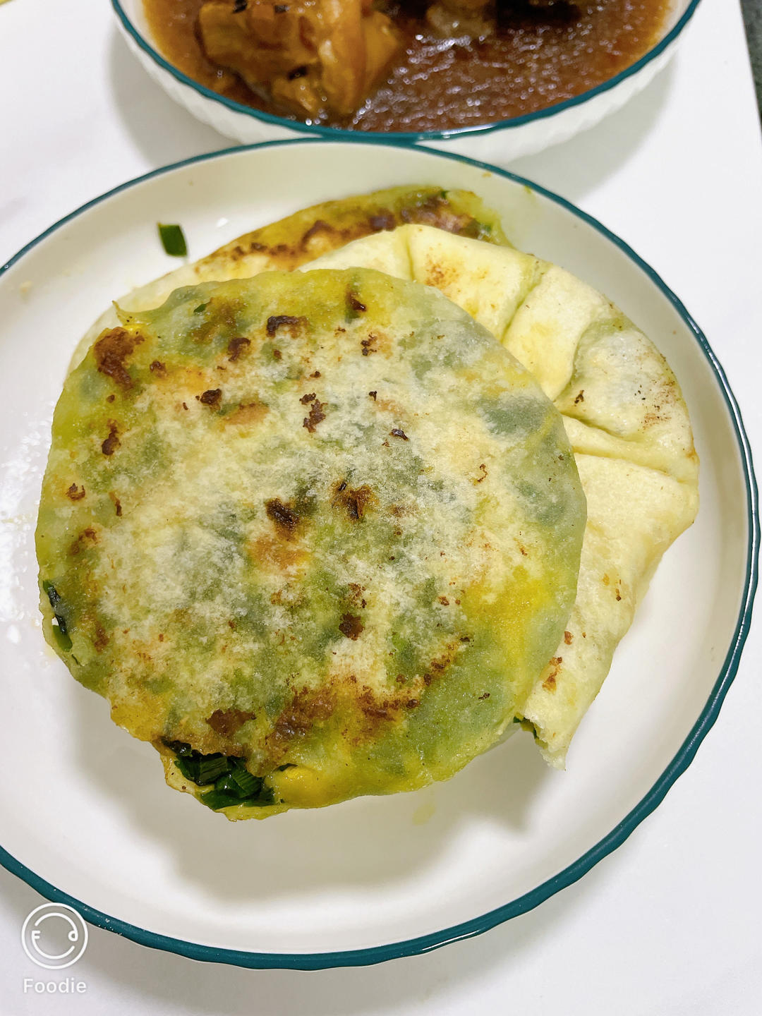 皮薄如纸的韭菜馅饼|免揉面法