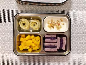 紫薯泥加心面包片➕香蕉手抓饼新吃法的做法 步骤5