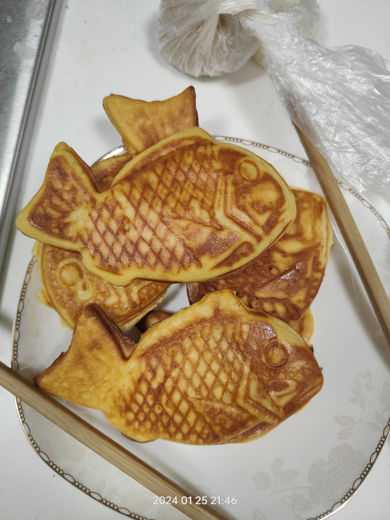 蜂蜜红豆麻薯鲷鱼烧—Kenwood松饼机