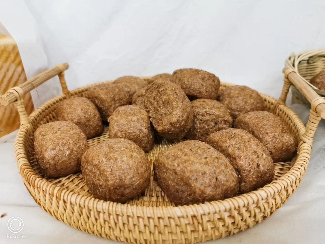 无油无糖百分百全麦馒头（代餐/减脂绝佳）