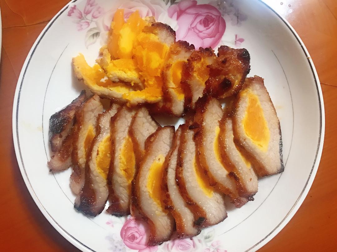 咸蛋叉烧肉（好吃得爆炸）