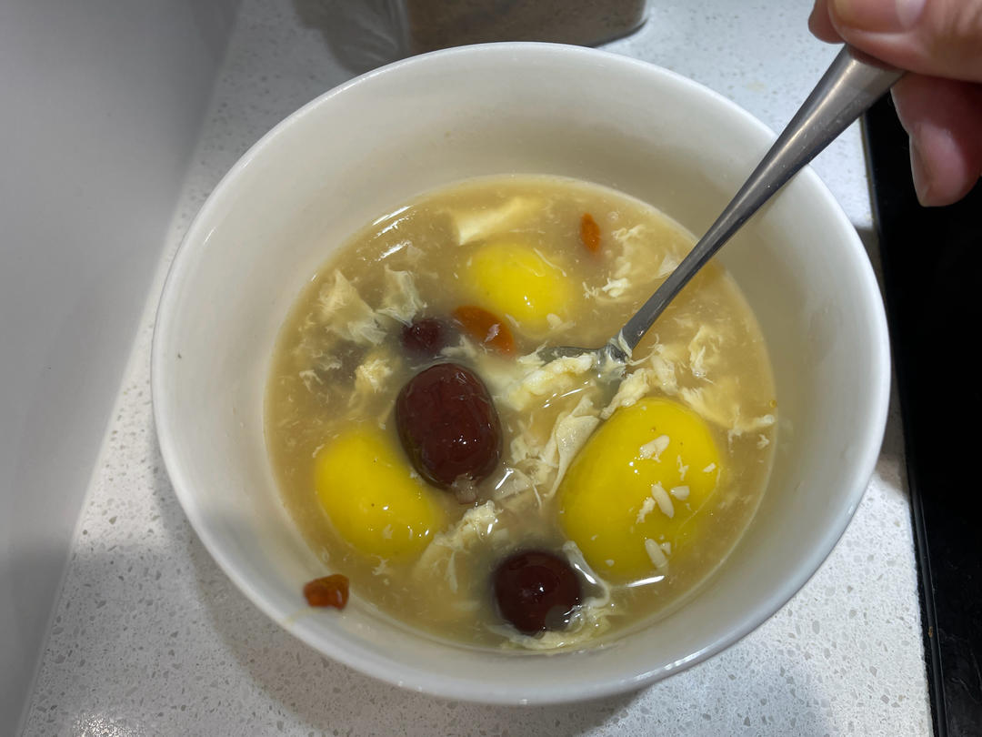 蛋花酒酿丸子｜酒酿放入的时间是关键