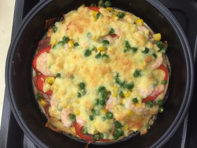 鲜虾培根薄披萨—海氏烤箱定制