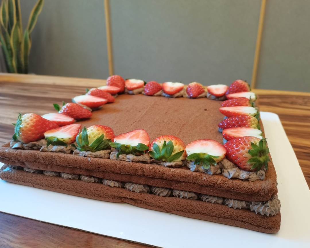 可可草莓🍓裸蛋糕的做法