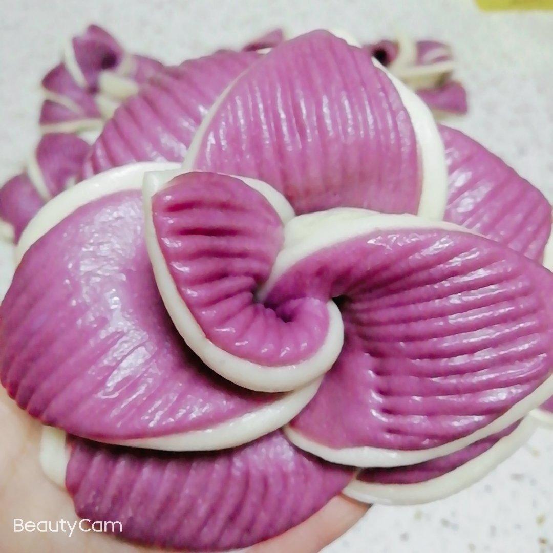 紫薯花馒头（紫薯面 花）（创意）