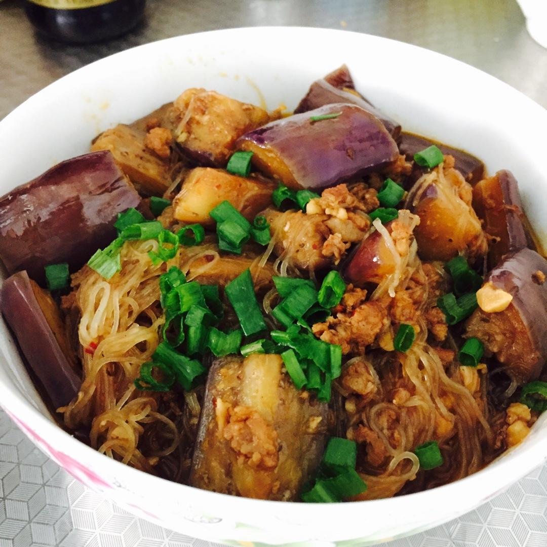 肉末茄子粉丝煲